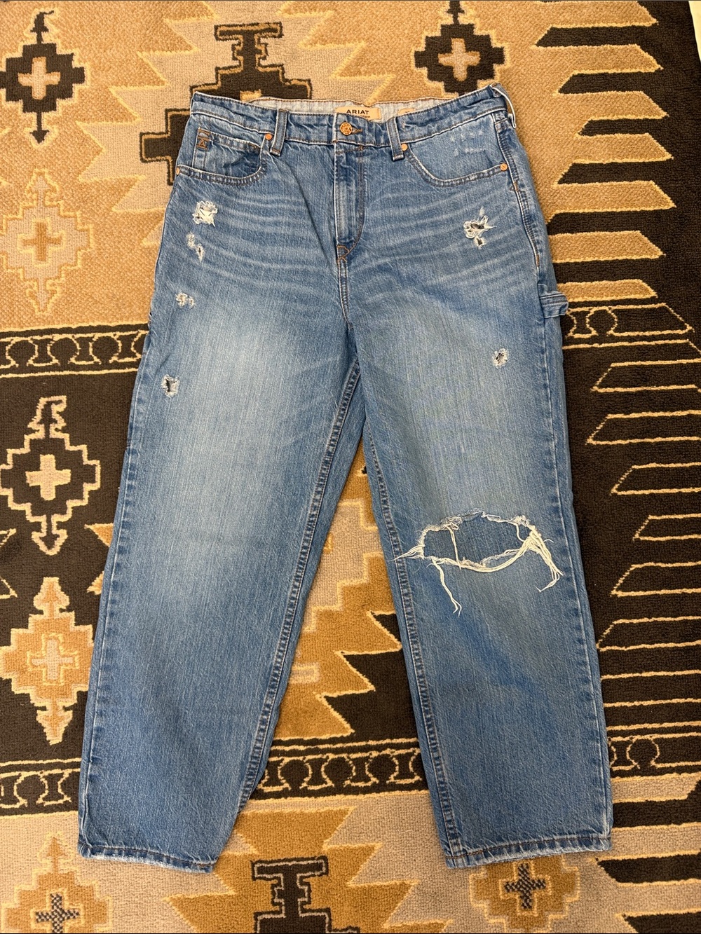Ariat Light Blue Distressed Boyfriend Jeans